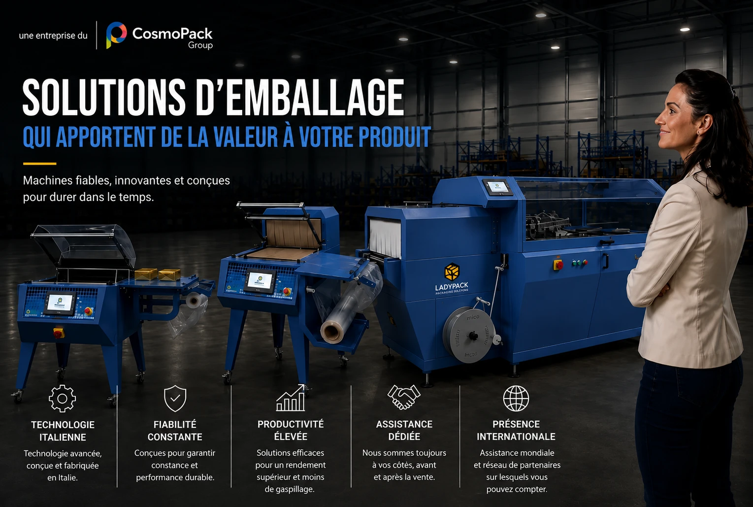 Machines automatiques pour mise sous film